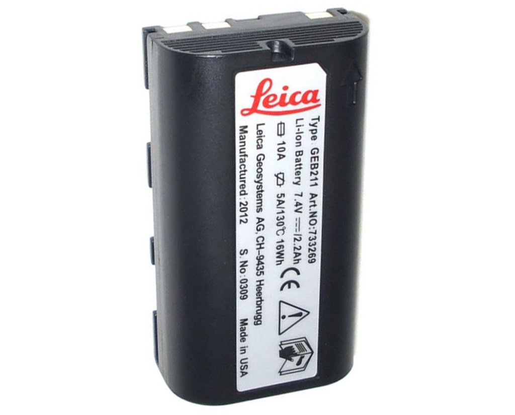 Batterie 7.4V Li-ion GEB211 pour Leica ATX, GRX, PIPER
